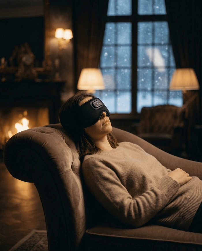 Femme portant le masque Somnia